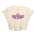 DG Girl Flight 1 Baby Tee - Vanilla Cream - Front