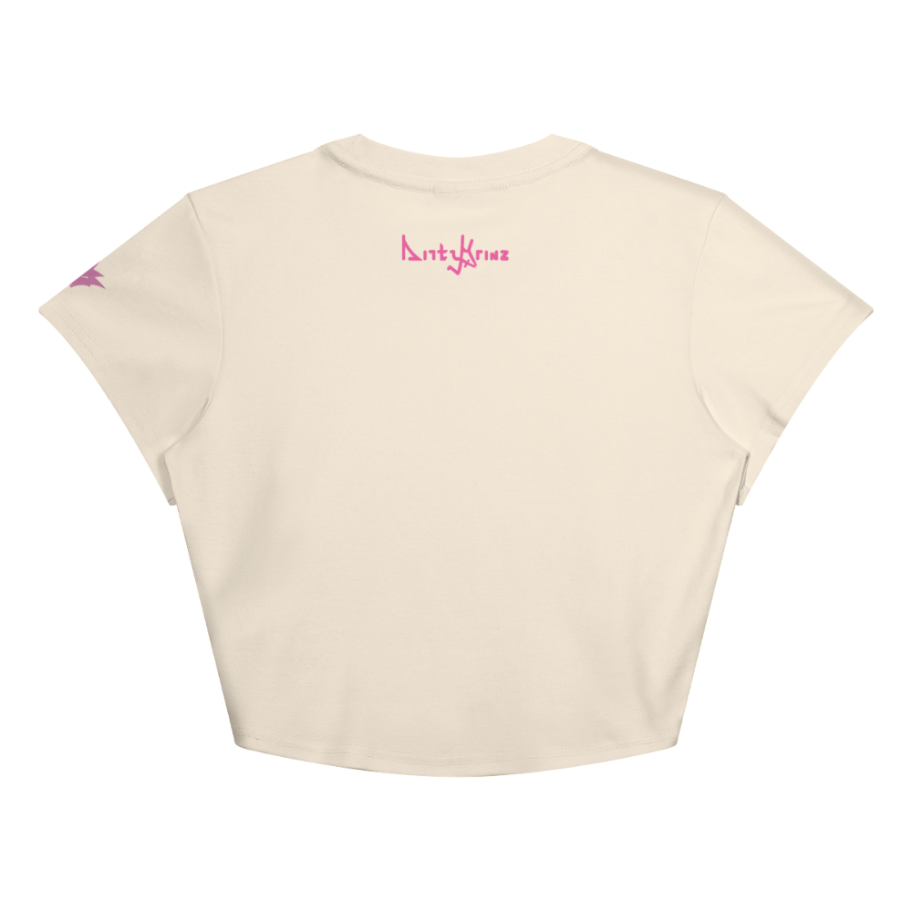 DG Girl Flight 1 Baby Tee - Vanilla Cream - Back