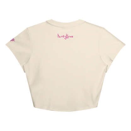 DG Girl Flight 1 Baby Tee - Vanilla Cream - Back